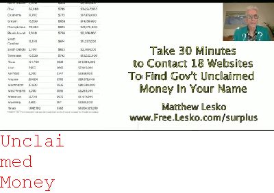 unclaimed Money Discovery Scam